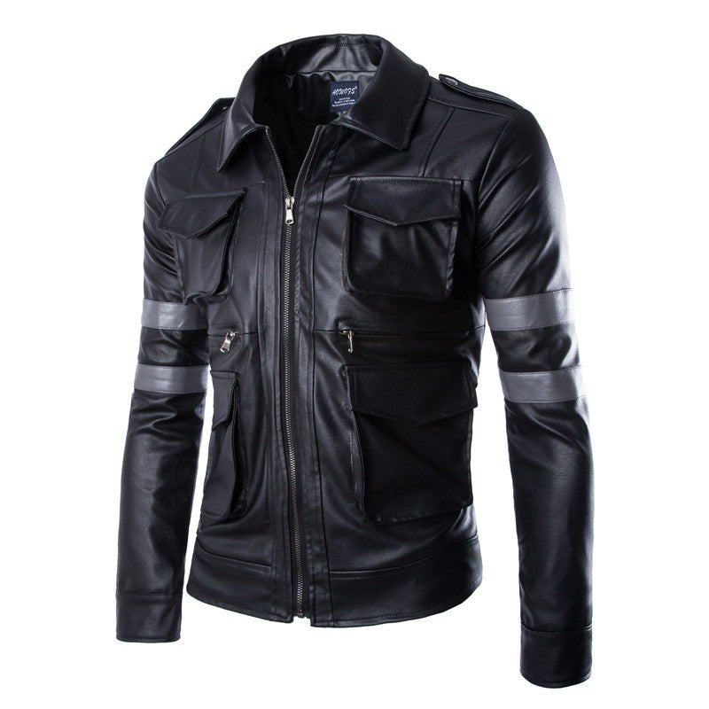 Chamarra Leon Cuero Tactical Biker