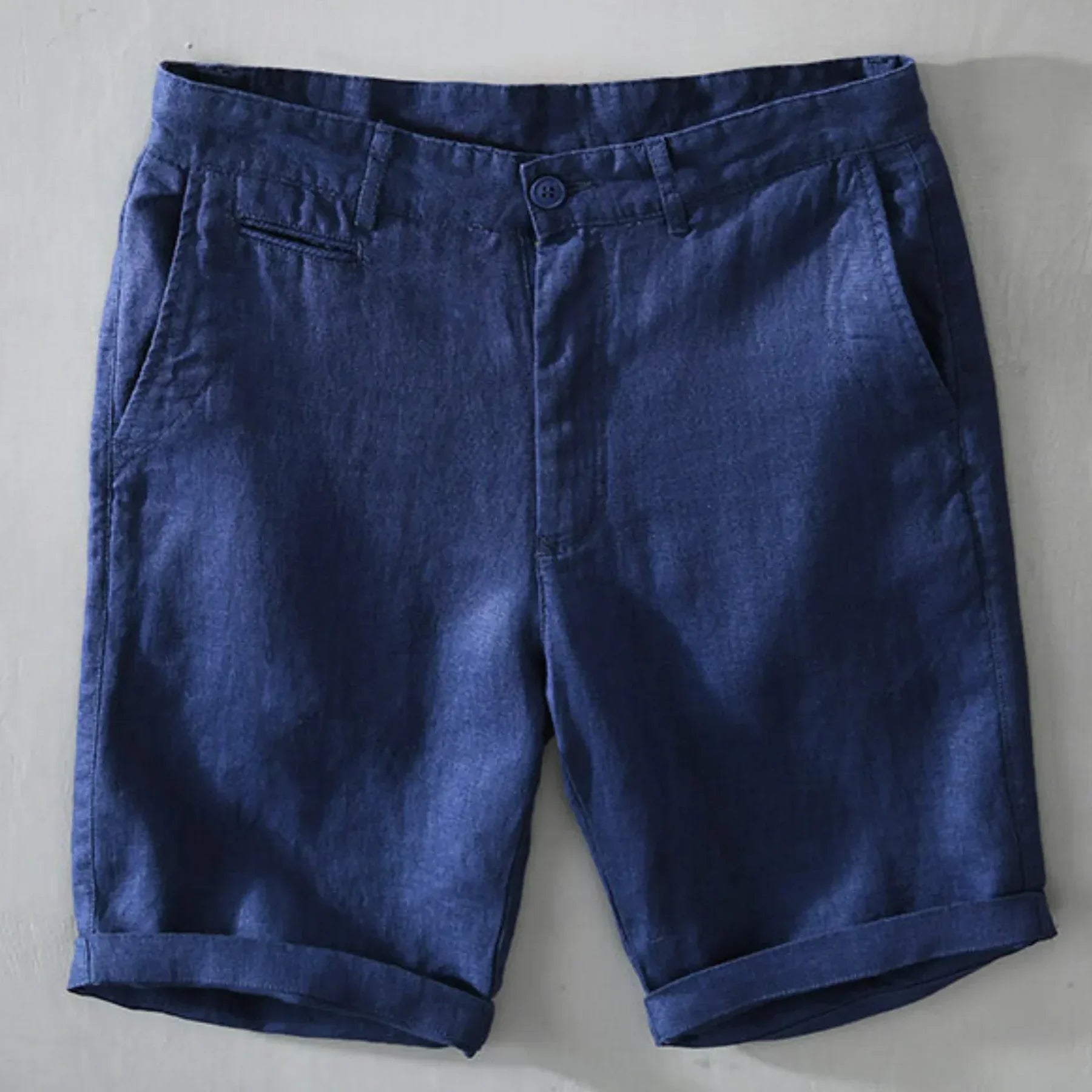 Shorts de Lino Confeccionados Seabrook – Azul