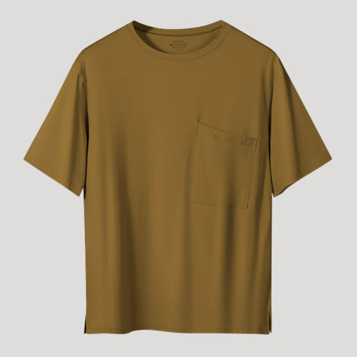 Camiseta Core Fit de Cuello Redondo - Caramelo