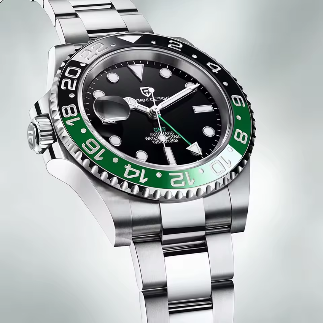 Reloj GMT de Acero Esmeralda