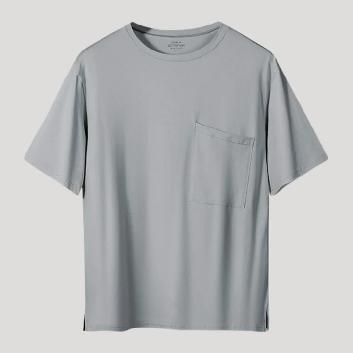 Camiseta Core Fit de Cuello Redondo - Gris