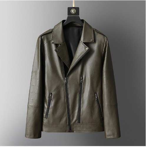Chamarra Rider Slim Core de Cuero - Negro