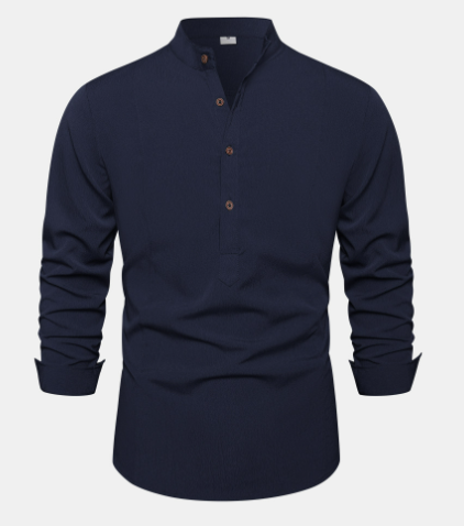 Camisa Venice de Algodón y Lino - Verde