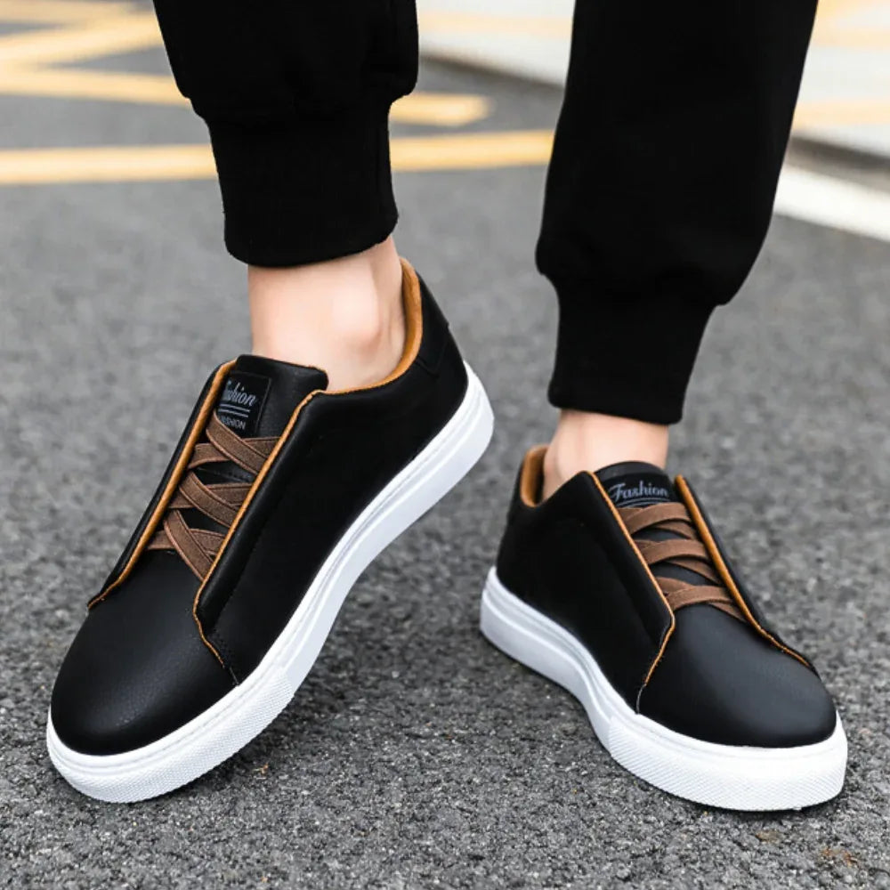Tenis Harborline de Cuero – Negro