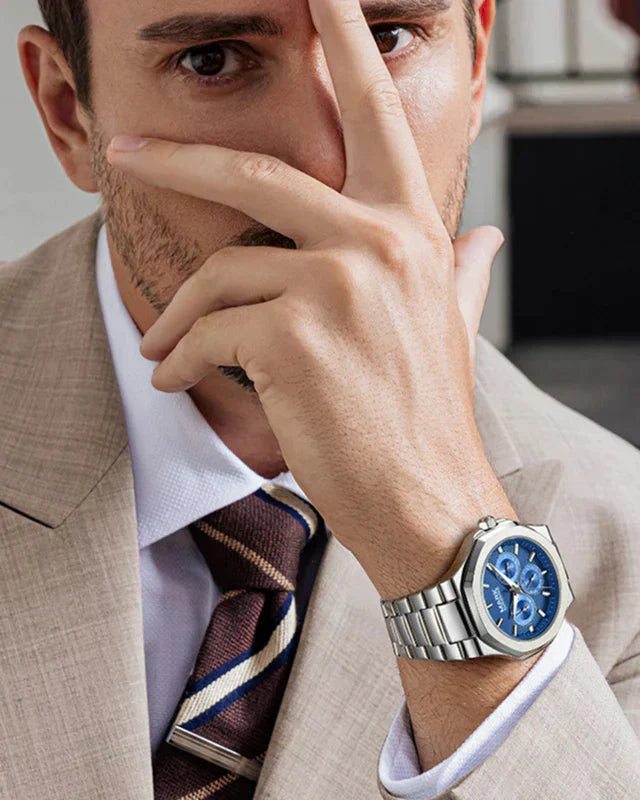 Reloj de Acero Multi-Dial Ascend – Azul