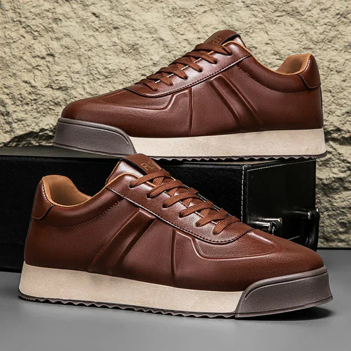 Tenis Urbanas Cuero Suave - Marrón