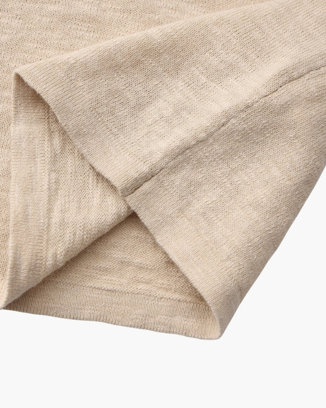 Cuello Redondo Esencial Lino-Algodón – Beige