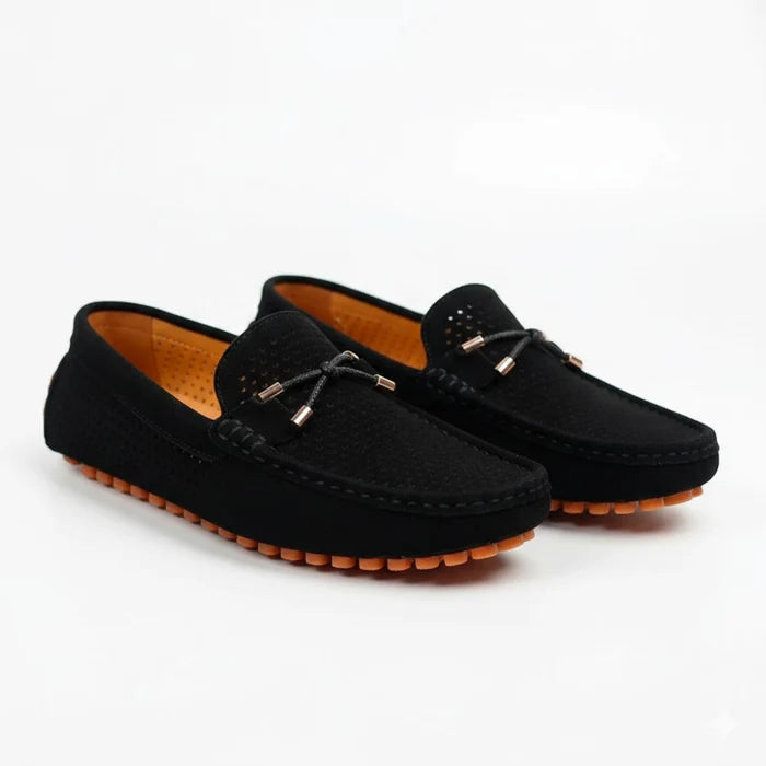 Mocasines Driver Perforados Piel - Rojo
