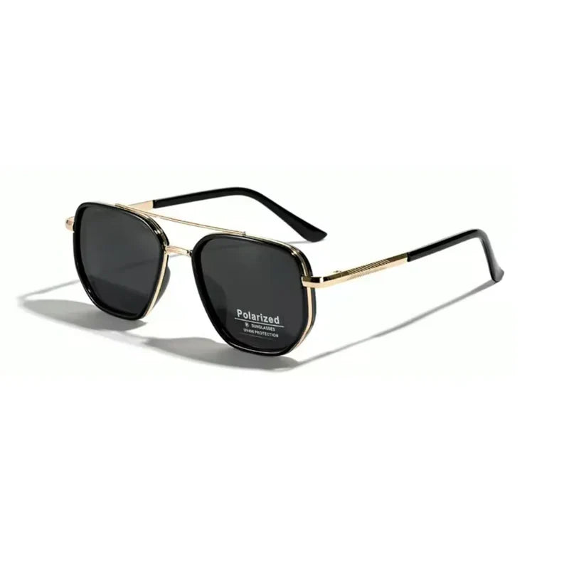 Gafas de Sol UV400 Estilo Minimalista - Negro/Oro