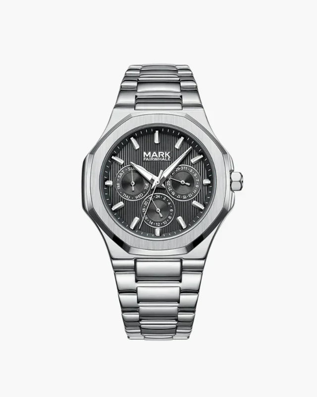 Reloj de Acero Multi-Dial Ascend – Negro