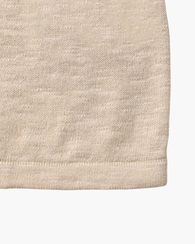 Cuello Redondo Esencial Lino-Algodón – Beige