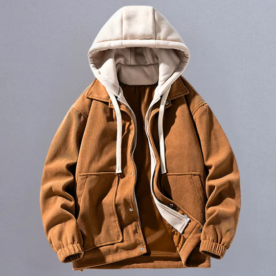 Chamarra Corduroy Hooded Core - Verde