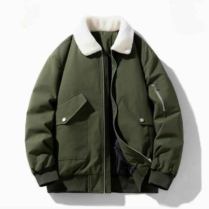 Chaqueta Core Zip de Ajuste Preciso - Beige