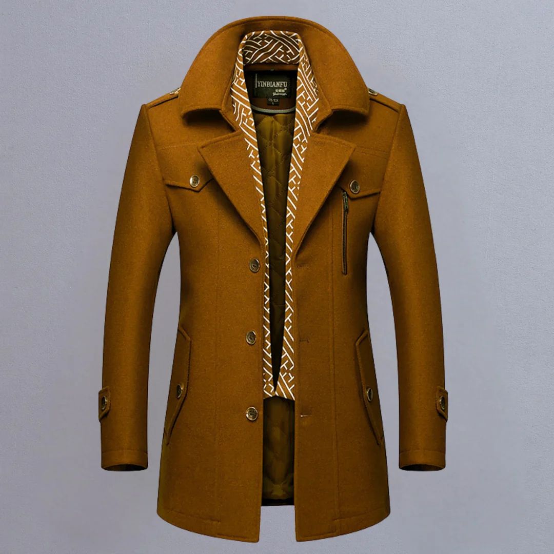 Abrigo Wool Quilted Core - Marrón