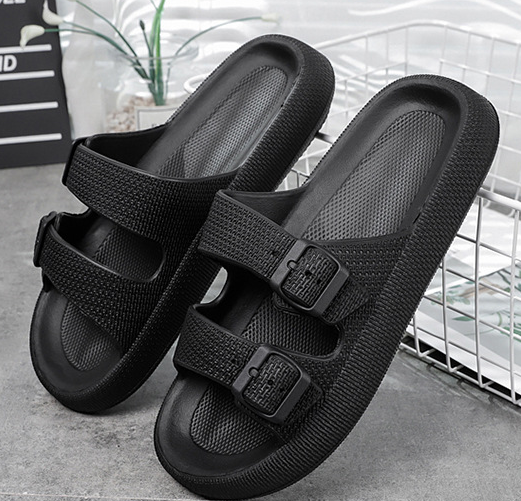 Sandalias con Hebillas Ajustables y Suela Antideslizante - Gris