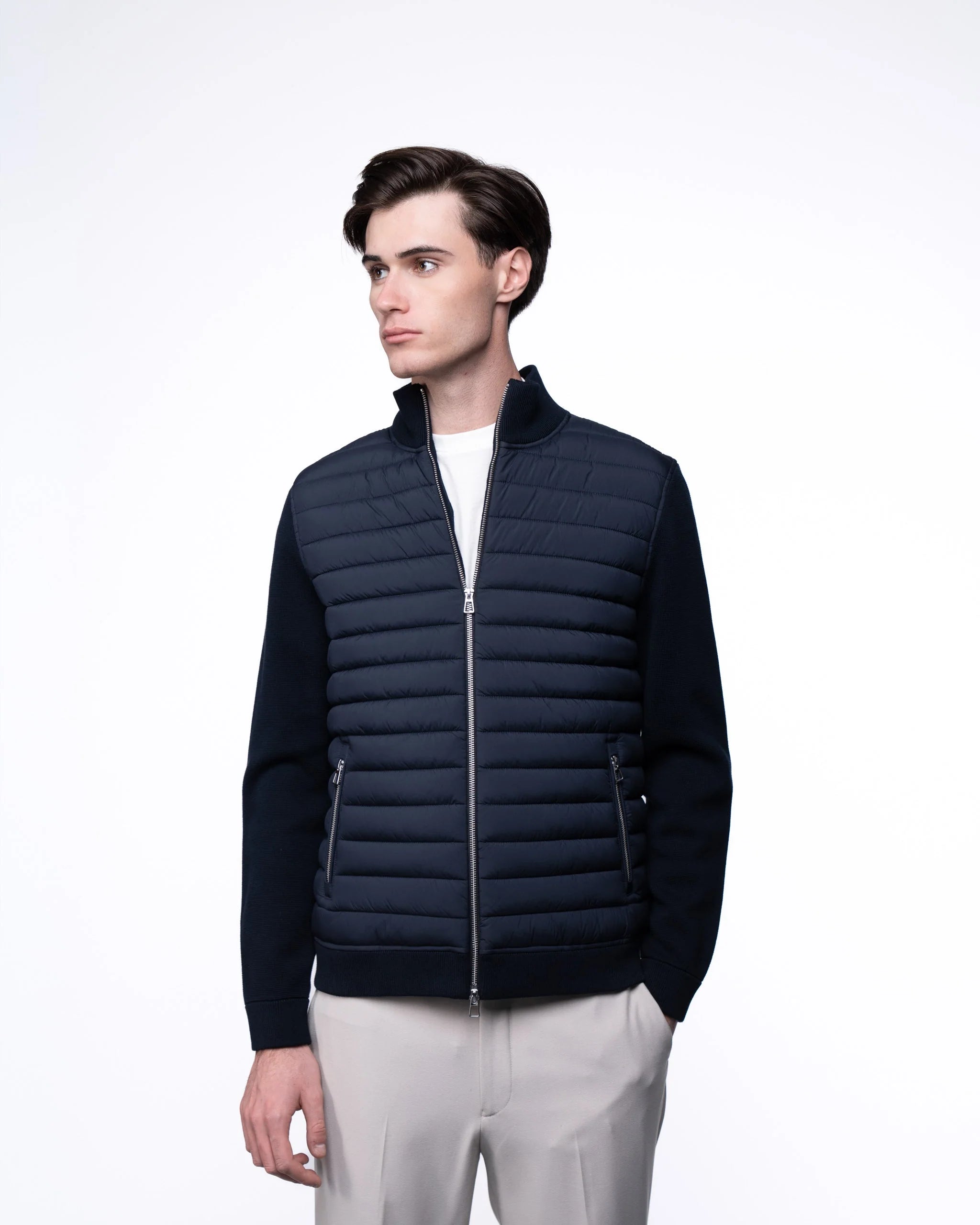 Chamarra Stratum | Acolchado y Punto Premium