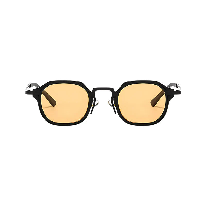 Gafas de Sol UV400 con Montura de Metal - Negro/Naranja