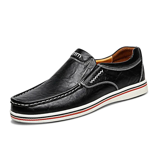 Zapatos Slip-On Cuero Artesanal - Azul Marino