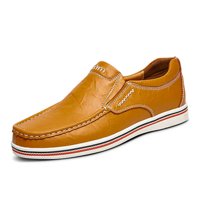 Zapatos Slip-On Cuero Artesanal - Kaki