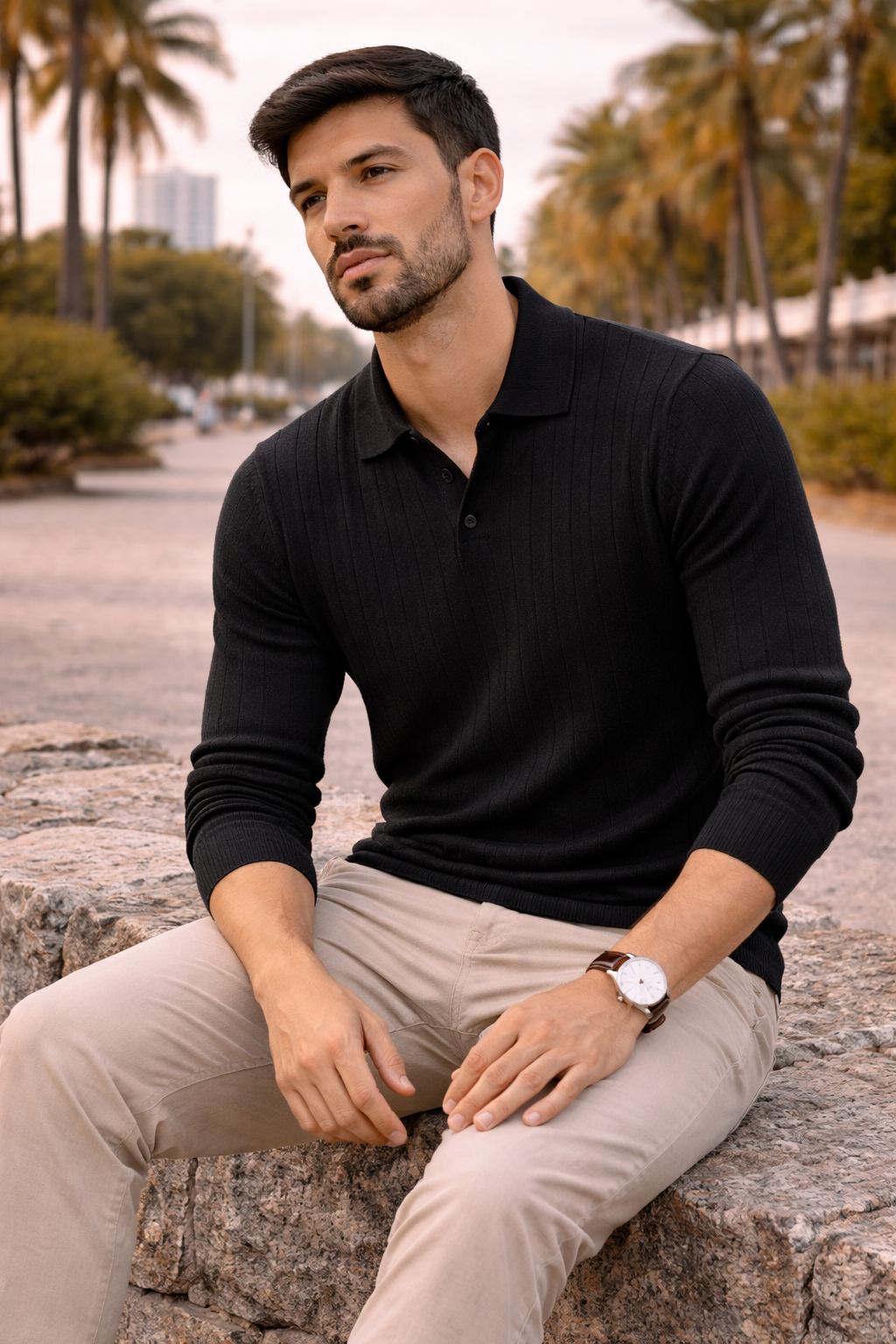 Polo de Punto Ascot – Negro