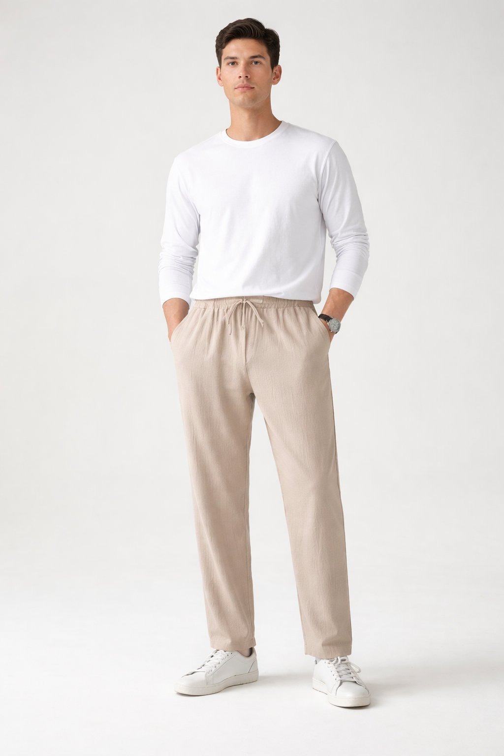 Pantalones Linen Ease – Beige