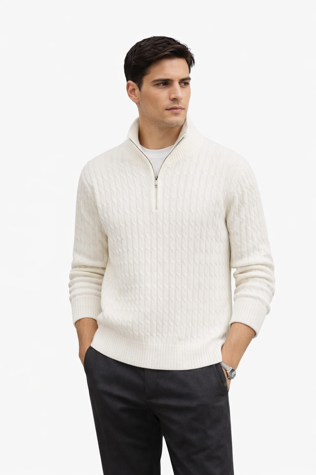 Suéter de Punto Half-Zip