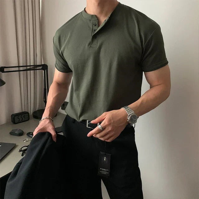 Polo Henley Regal – Verde
