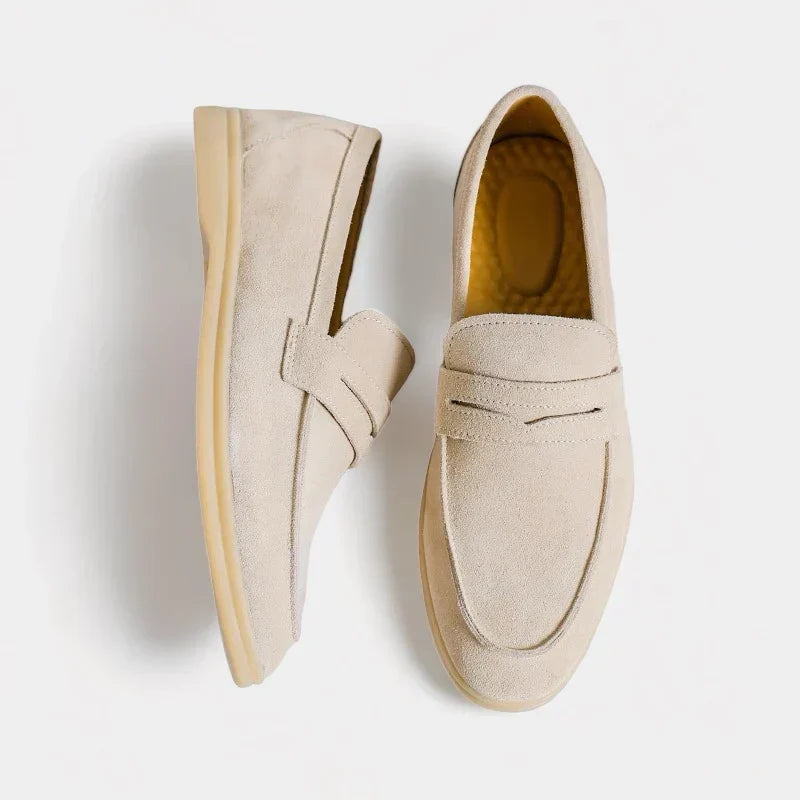 Old Money Gamuza Mocasines - Beige