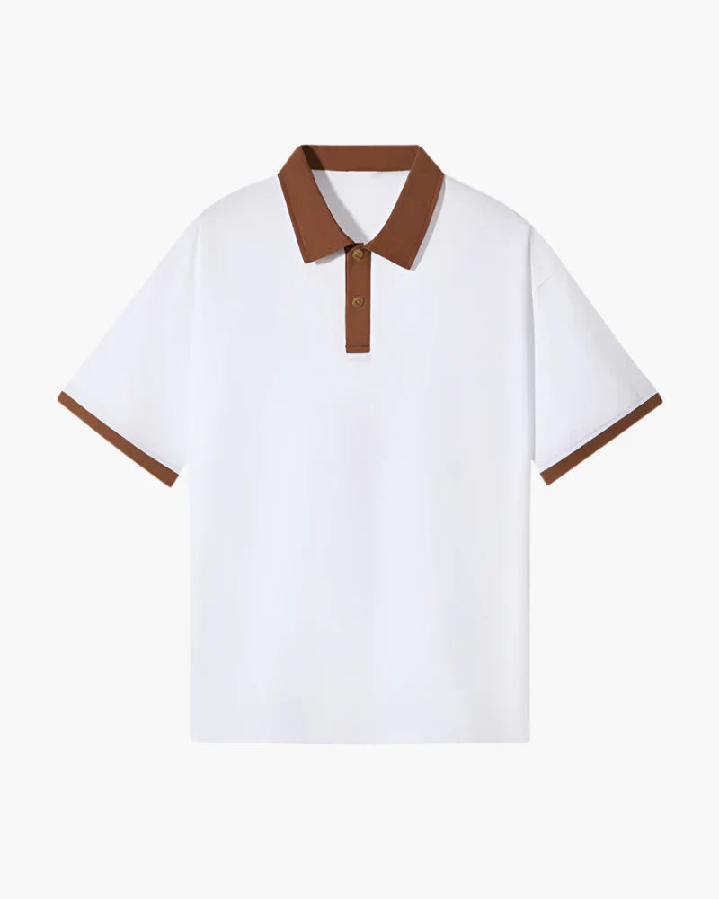 Polo Clásico de Contraste – Marrón