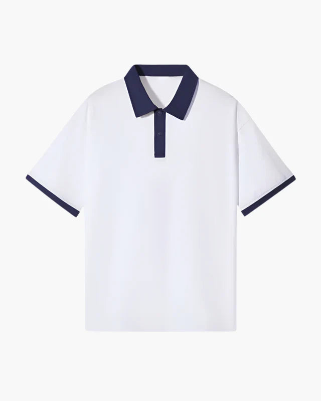 Polo Clásico de Contraste – Azul Marino