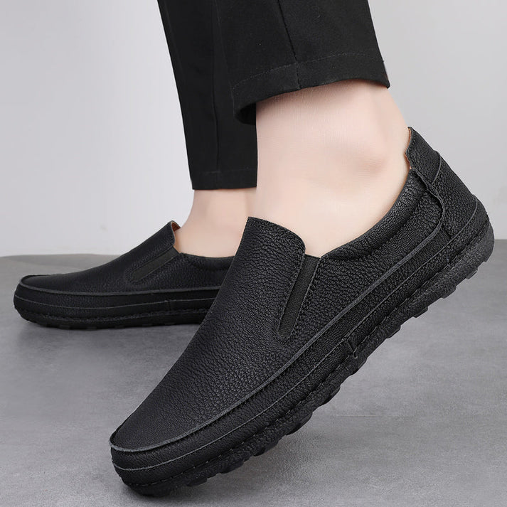 Mocasines Slip-On Cuero Confort - Kaki