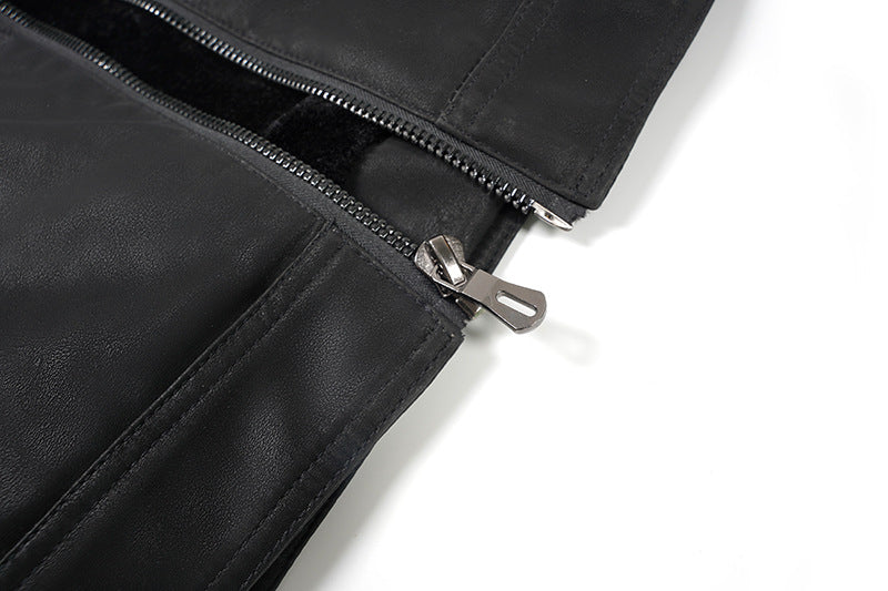Chamarra Cuero Slim Biker Sport