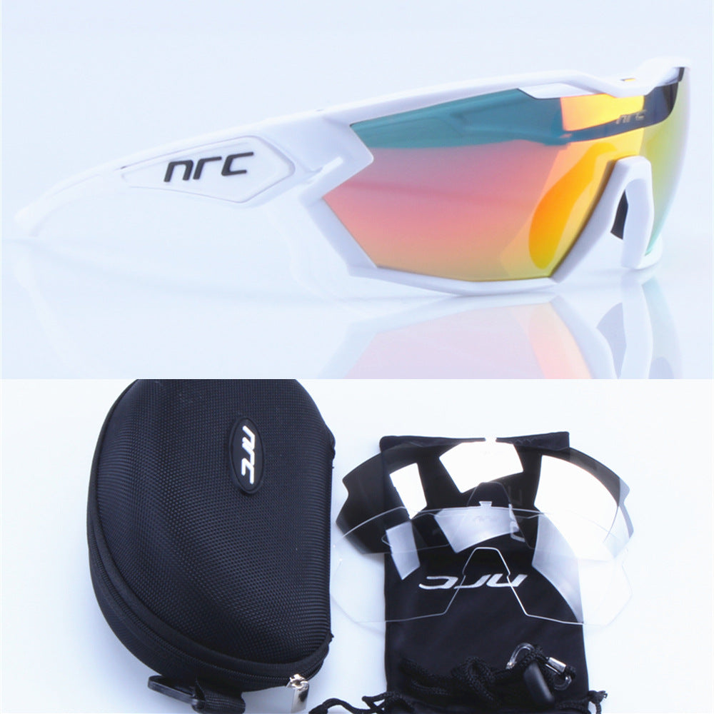 Gafas Deportivas para Ciclismo y Running - Blanco/Rojo
