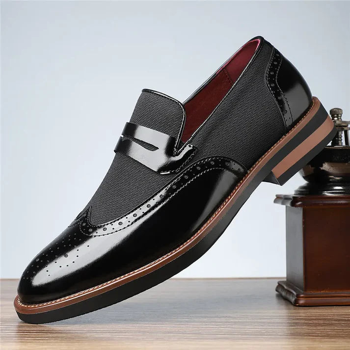 Zapatos Elegantes Alto Brillo - Azul Marino