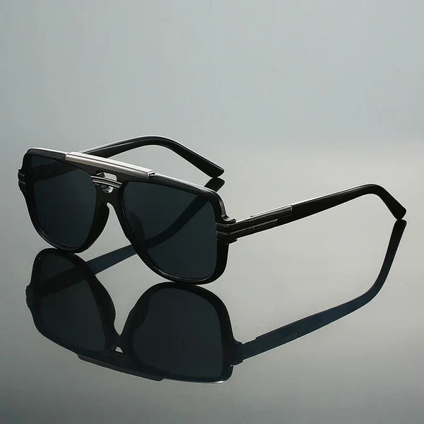 Gafas de Sol Aviador Retro - Negro