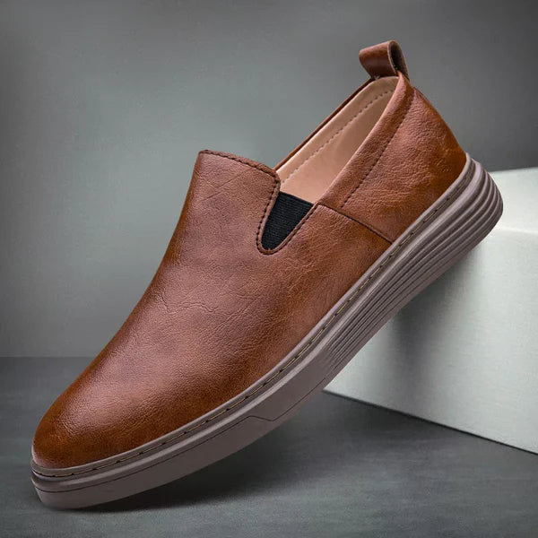 Zapatos Slip-On Cuero - Beige