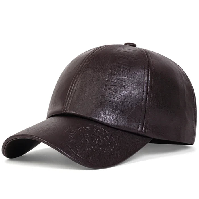 Gorra Cooper de Cuero - Negro