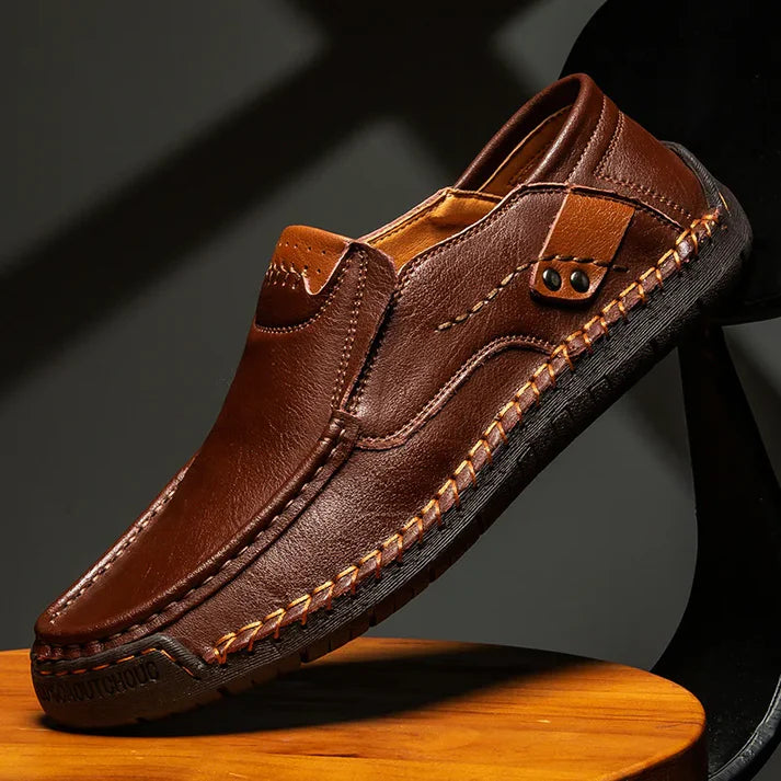 Mocasines Artesanales Cuero Confort - Marrón