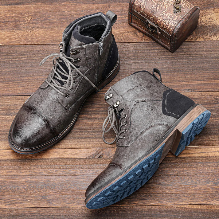 Botas Cuero Antideslizantes - Gris