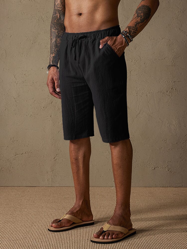 Shorts Rectos con Cordón - Verde militar