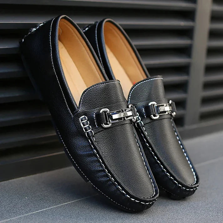 Mocasines Cuero - Negro
