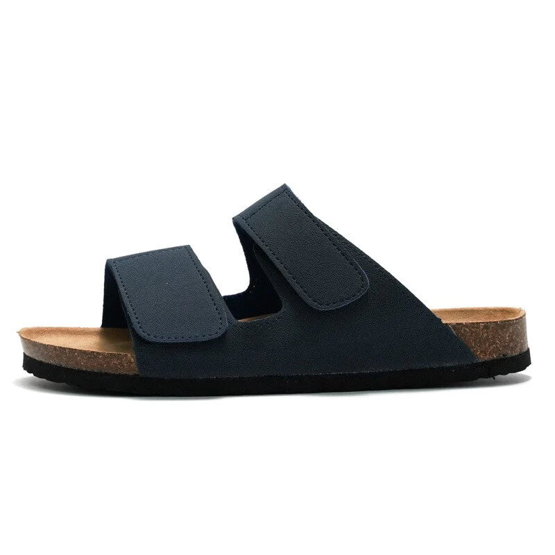 Sandalia Confort de Corcho Doble Tira - Gris
