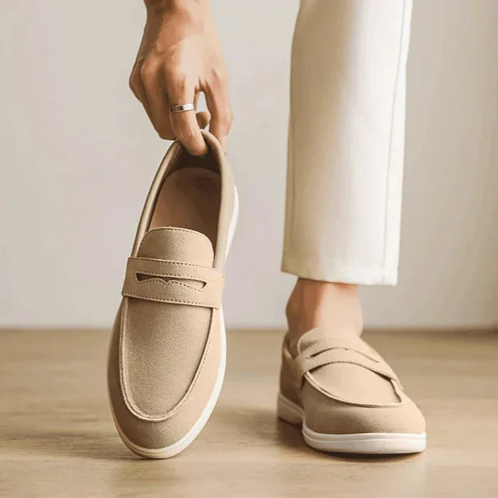 Mocasines Ante Artesanal - Beige
