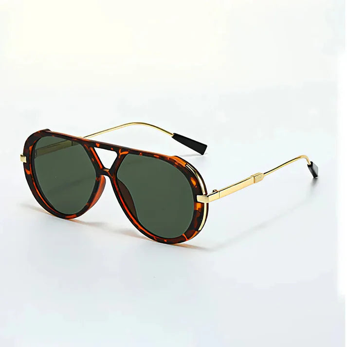 Gafas Aviador con Detalle Carey - Marrón