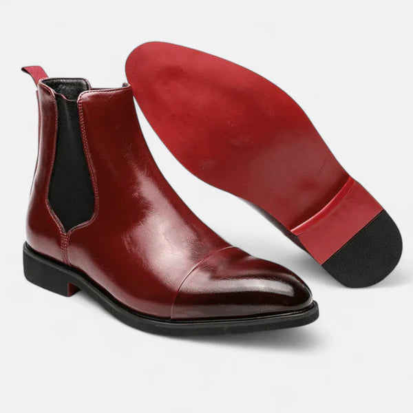 Botas Chelsea Windsor Cuero - Rojo