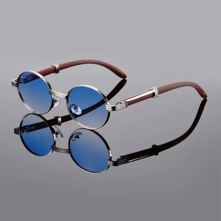 Gafas Redondas Polarizadas UV400 - Negro