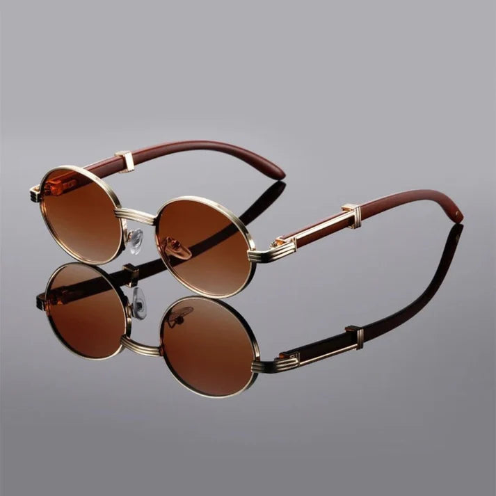 Gafas Redondas Polarizadas UV400 - Verde