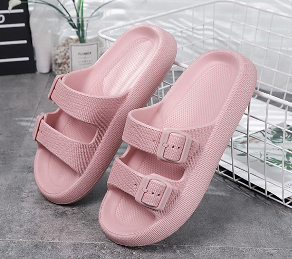 Sandalias con Hebillas Ajustables y Suela Antideslizante - Gris