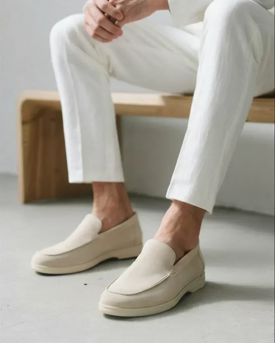 Mocasines de ante confort - Beige