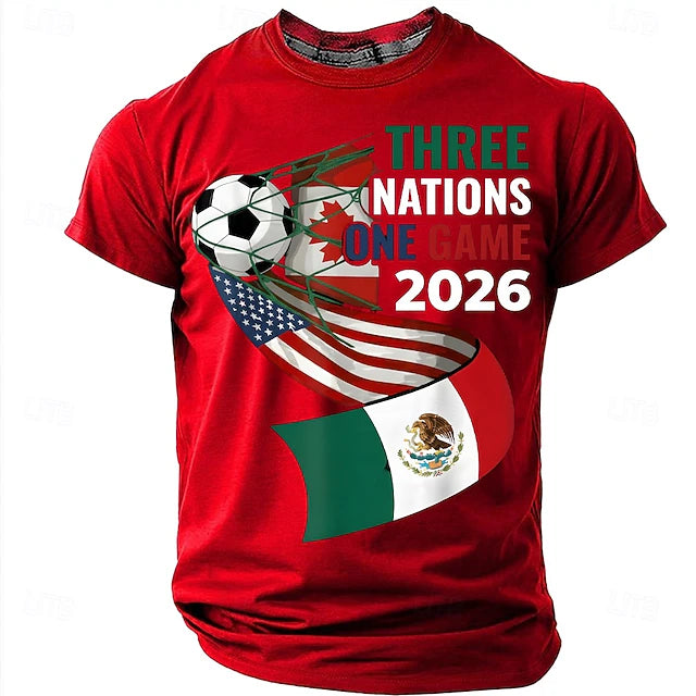 Camiseta Three Nations la Copa Mundia 2026 - Rojo